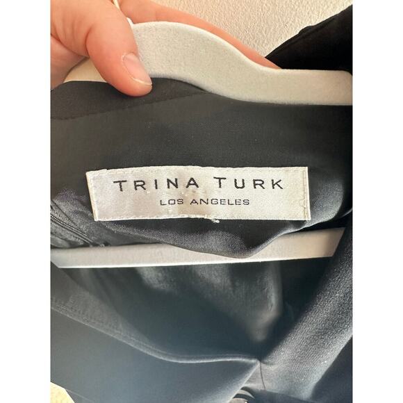 Trina Turk Black Astra Ponte Sheath Dress Size Small 2/4 - Picture 5 of 8